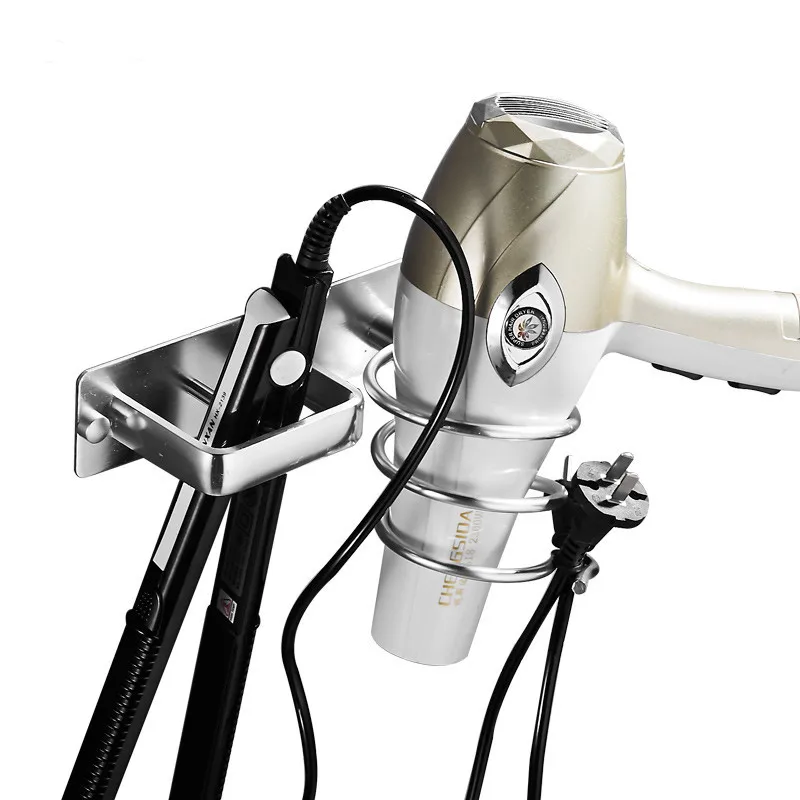 Hair Dryer Holder Organized Rack Wall Mounted Hair Straightener stand