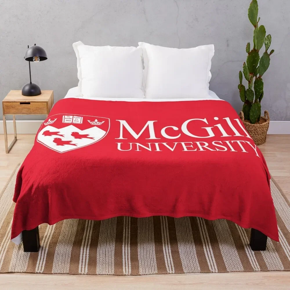 

McGill University Throw Blanket Plaid on the sofa Beautifuls blankets ands Blankets