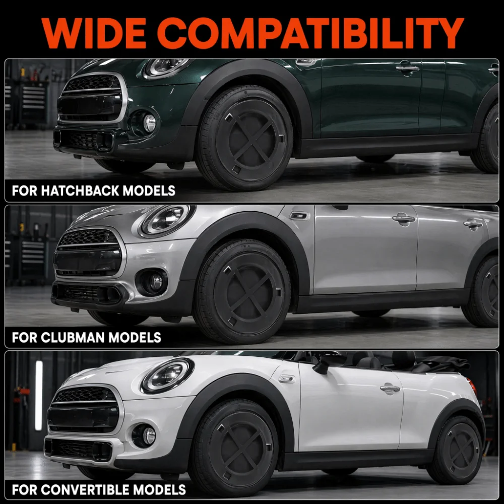 블랙 이너 커버 ABS 51772751776 R55 R56 R57 R58 R59/JOHN WORKS/S CLUBMAN/S LID BODY용 휠 아치 라이너