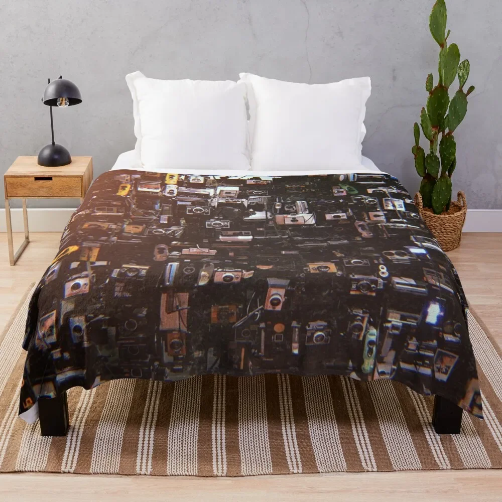 

A Wall Made Of Cameras Throw Blanket Summer Blankets Sofas Of Decoration Blankets