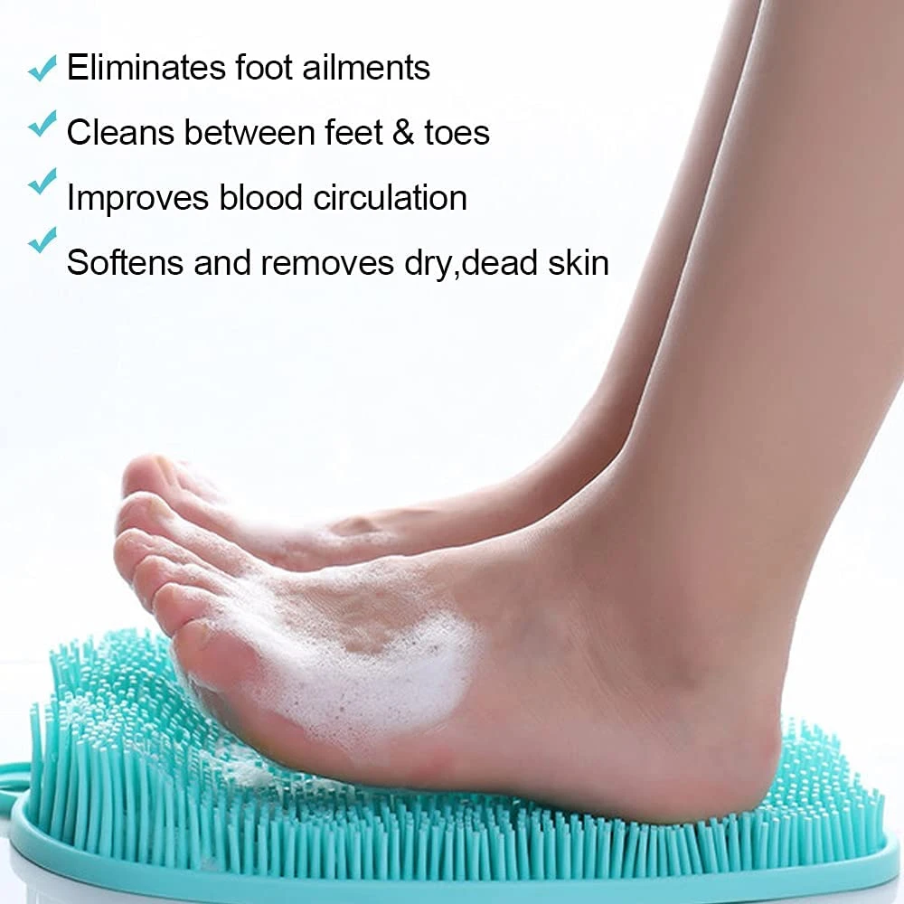 Silicone Bath Mats Shower Foot Scrubber Massager Cleaner Acupressure Mat  with Suction Cups Improve Circulation, Exfoliation - AliExpress