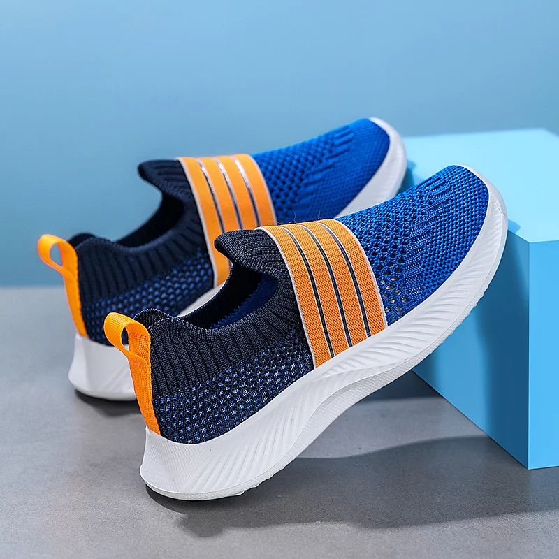 Description Picture 5 of itemKids' Breathable Mesh Slip-On Sports Shoes Lightweight Comfort Sneakers for Boys & Girls School Walking Size 28-39