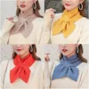 7 Colors Fashion Design Neck Warmer Windproof Sweater Bowtie Women Turtleneck Winter Knitted Cross Scarf Casual Detachable