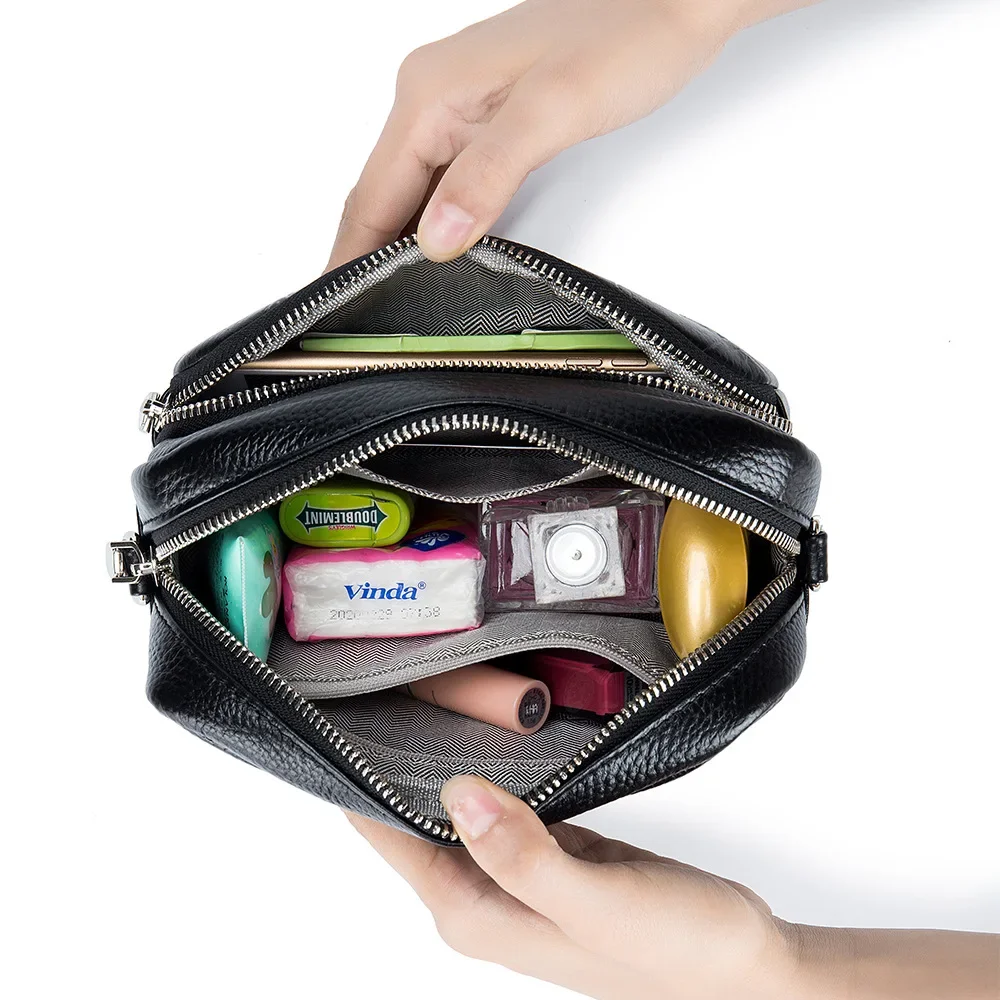 Stylish Shoulder Crossbody Bag for Women with Genuine Cow Leather and Crocodile Texture Small Square Handbag