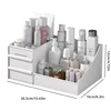 1PC White New Drawer Makeup Storage Box Dormitory Finishing Plastic Shelf Cosmetics Skin Care Dressing Table Desktop ﻿ 6