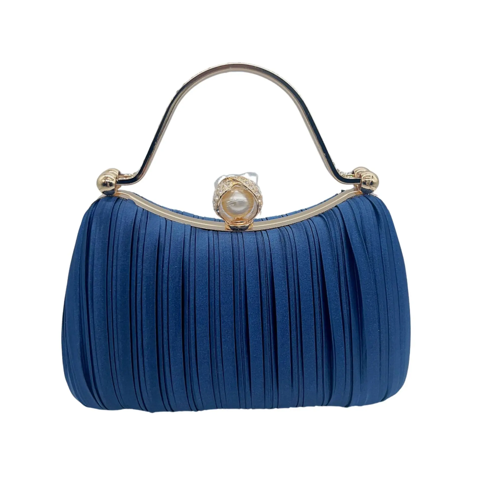 Vintage Temperament plissierte Abend tasche elegante Retro Mode grün beige runde Kreise Handtasche für Frauen Hochzeits feier Clutch – Detail 7