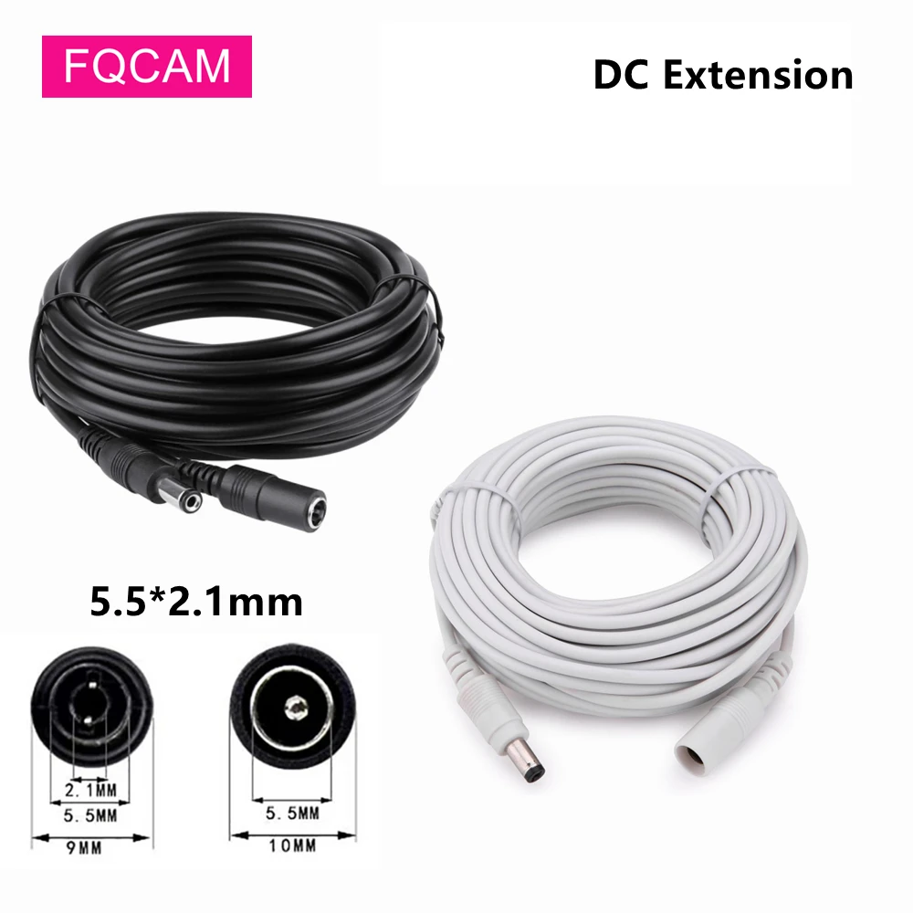 2.1*5.5mm DC 12V Power Extension Jack Adapter Cord Cable 5/10/15/20/30/50 Meters for CCTV power extension cable,power adapter cable,dc extension cable