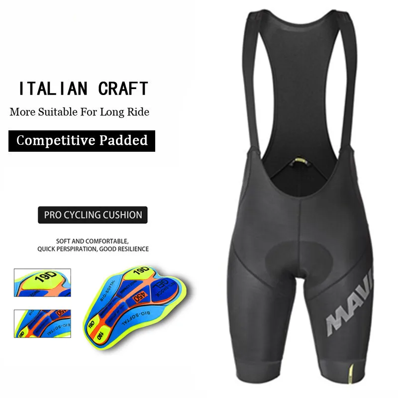 Pro Bicycle Bib Shorts Men Outdoor Bike Cycling 19D Coolmax Gel Padded Riding cycling bib shorts