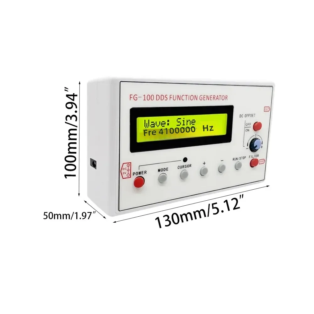 FG-100 FG-200 DDS Function Signal Generator Frequency Counter 0.01Hz-500KHz Signal Source Module Sine+Square+Sawtooth Waveform signal generator kit signal generator