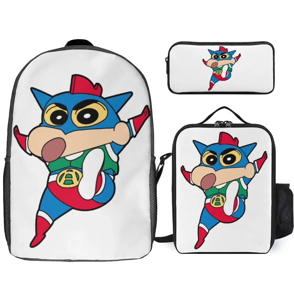 

Suppaman Dr Slump Японский Манга прочный уютный рюкзак 3 в 1 комплект 17 дюймов Рюкзак Сумка для ланча ручка сумка спортивные мероприятия Винтаж