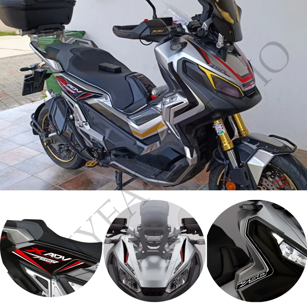 For HONDA XADV X-ADV X ADV 750 Motorcycle Stickers Body Fender Shell Decals Set 2016 2017 2018 2019 2020 aftermarket 3 4 5btn remote car key shell for fiat 500 500l 500x 2016 2017 2018 2019 smart fob control case sip22