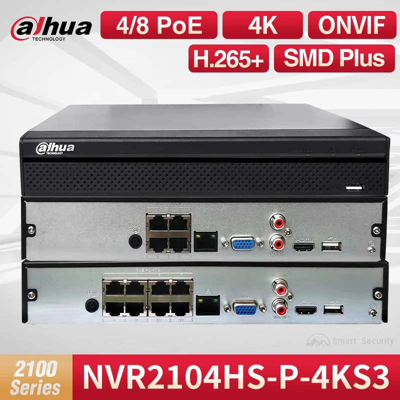 Dahua-4K-NVR-4-8-Channel-Smart-H-265-Monitor-Video-Recorder-1-HDD-With ...