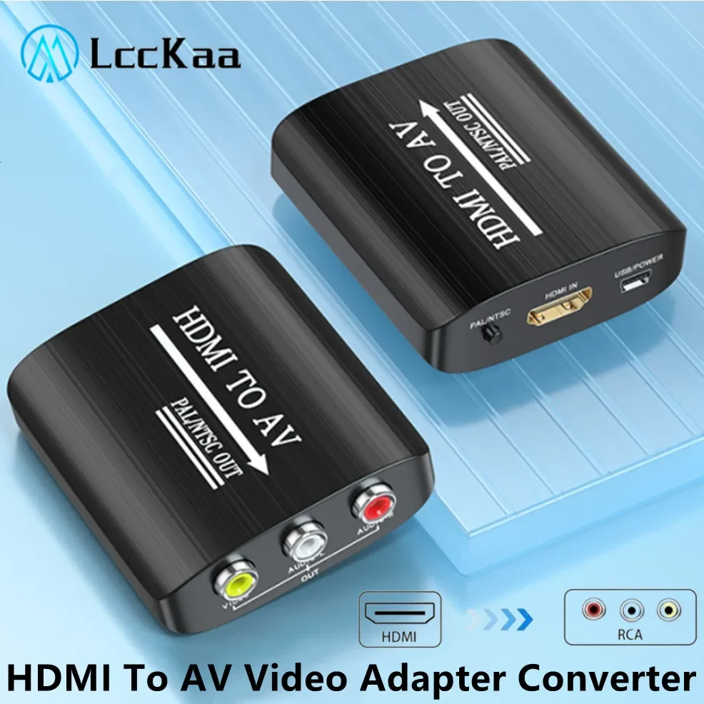 Фото Конвертер HDMI в AV, внешний интерфейс, поддерживает PAL/NTSC Для Apple TV Roku Fire Stick, Blu-Ray DVD-плеер, старый ТВ-проектор №1