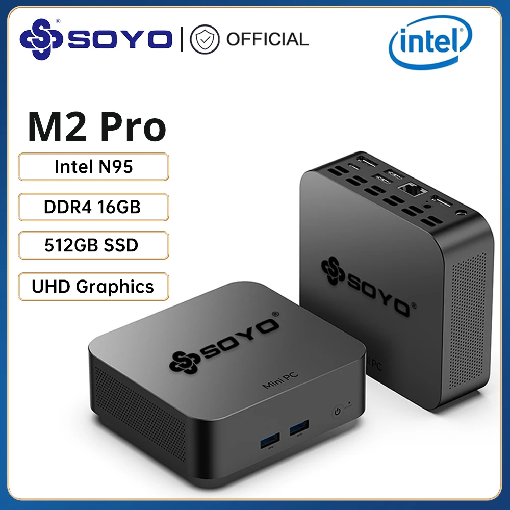 SOYO M2 Pro Portable Mini PC Intel N95 CPU DDR4 8/16GB RAM