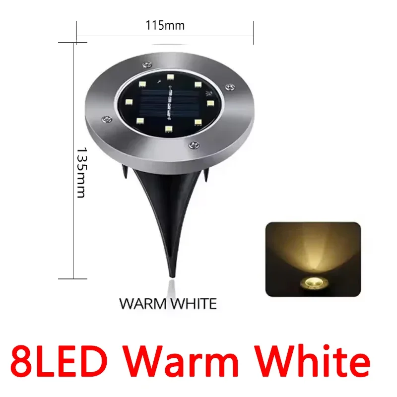 Solar-Powered Outdoor Disk Lights for Garden and Yard Decoration