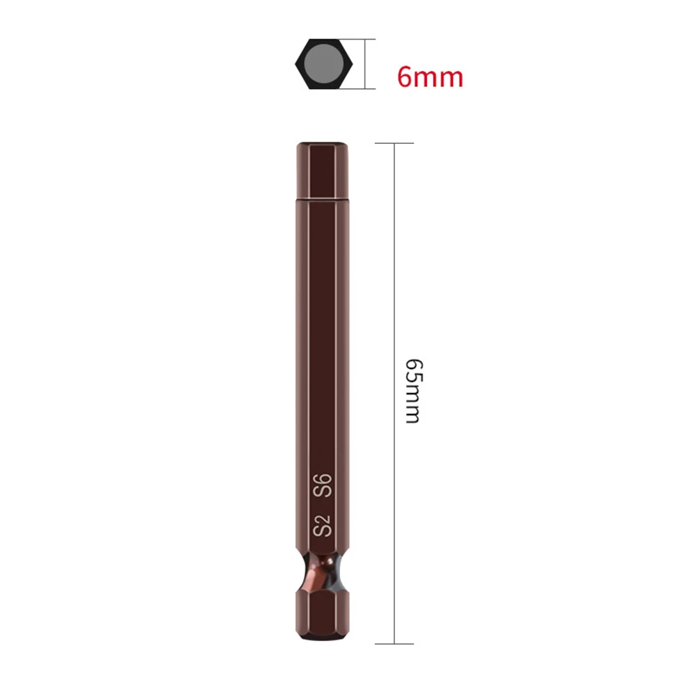 1pc 65mm Sechskant-schraubendreher-bits H1,5-H6mm Magnetische Sechskantschaft Elektrische Schraubendreher-bits Power Werkzeug Teile – Detail 24