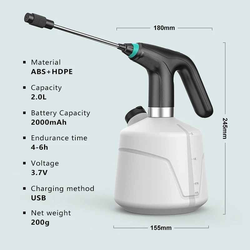 2L Landwirtschaft Elektrische Sprayer Pestizid Garten sprayer Bewässerung Spray Desinfektion Füllung Sprayer Garten Bewässerung Werkzeuge – Detail 6