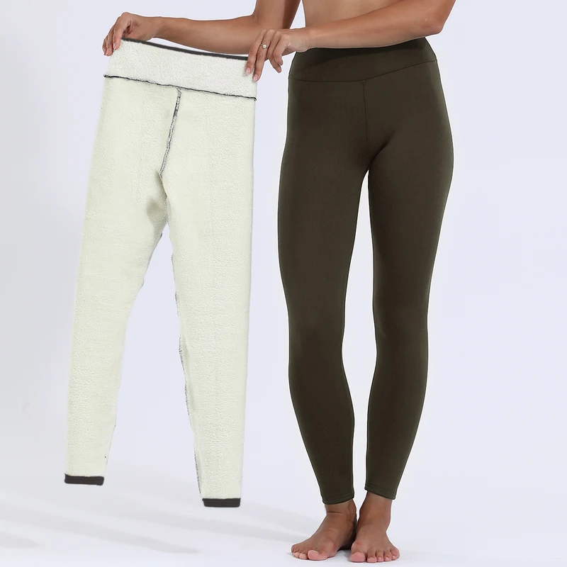 Women Plus Velvet Stretch Leggings High