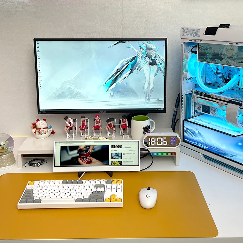 Portable 14inch monitor extension screen 4K computer desk with aida64 theme DIY3840x1100 monitor computer extension touch screen