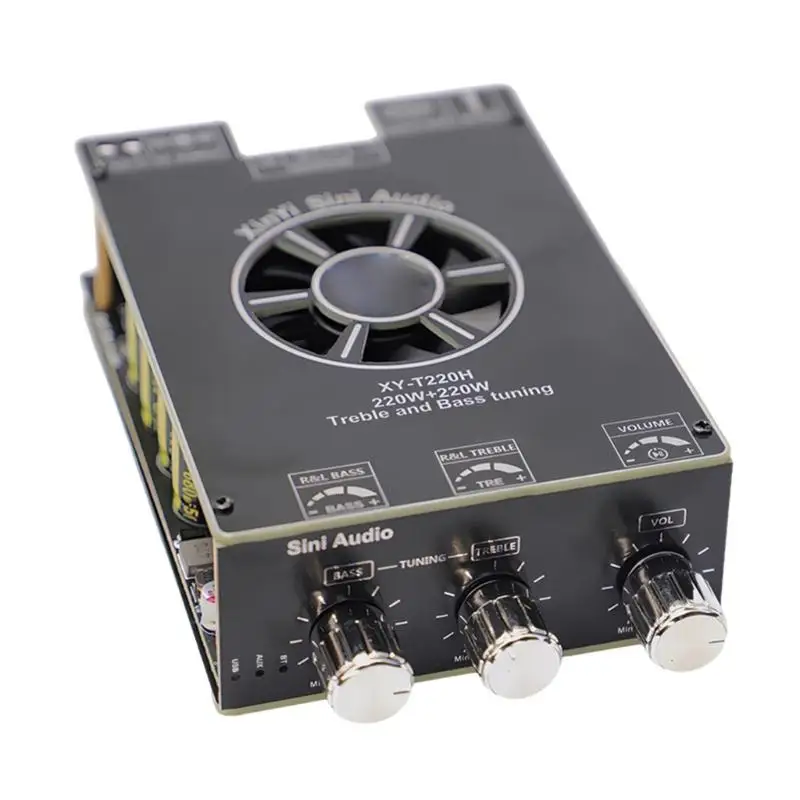 

DC12-36V XYT220H Плата усилителей мощности TPA3251D2 Bluetooth-совместимый модуль усилителей сабвуфера 5,2 220 Вт + 220 Вт