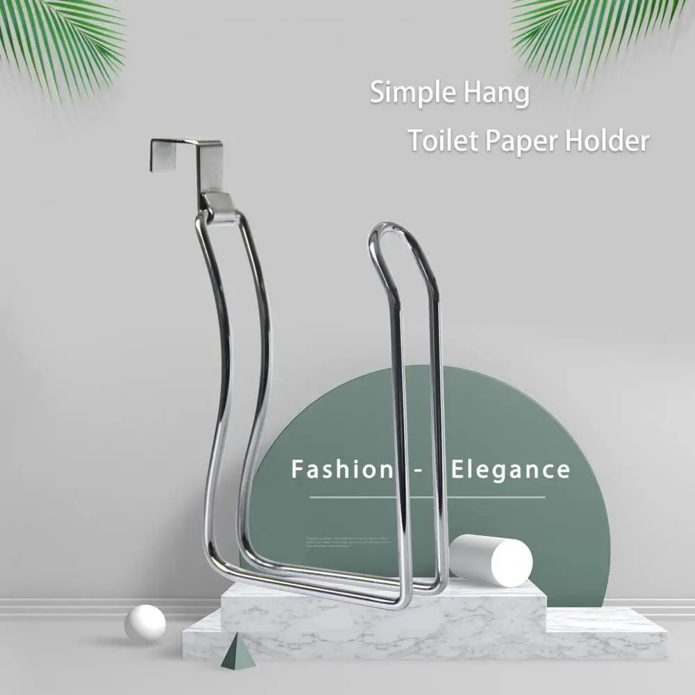 18cm Wall Mount Paper Towel Holder Sturdy Rust-Proof Easy Installation Decor Functional Roll Paper Holder Bathroom Organizer