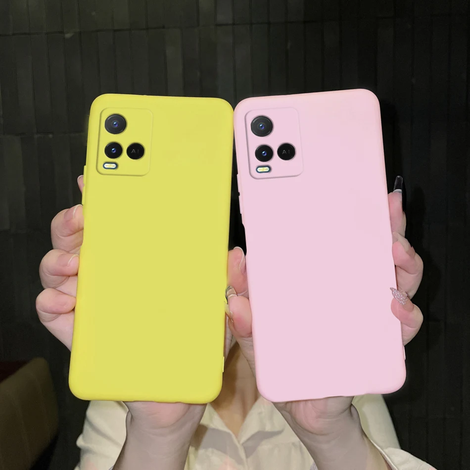 Phone Case Candy Color Matte TPU for Vivo Y21 Y21S Y33S etc.