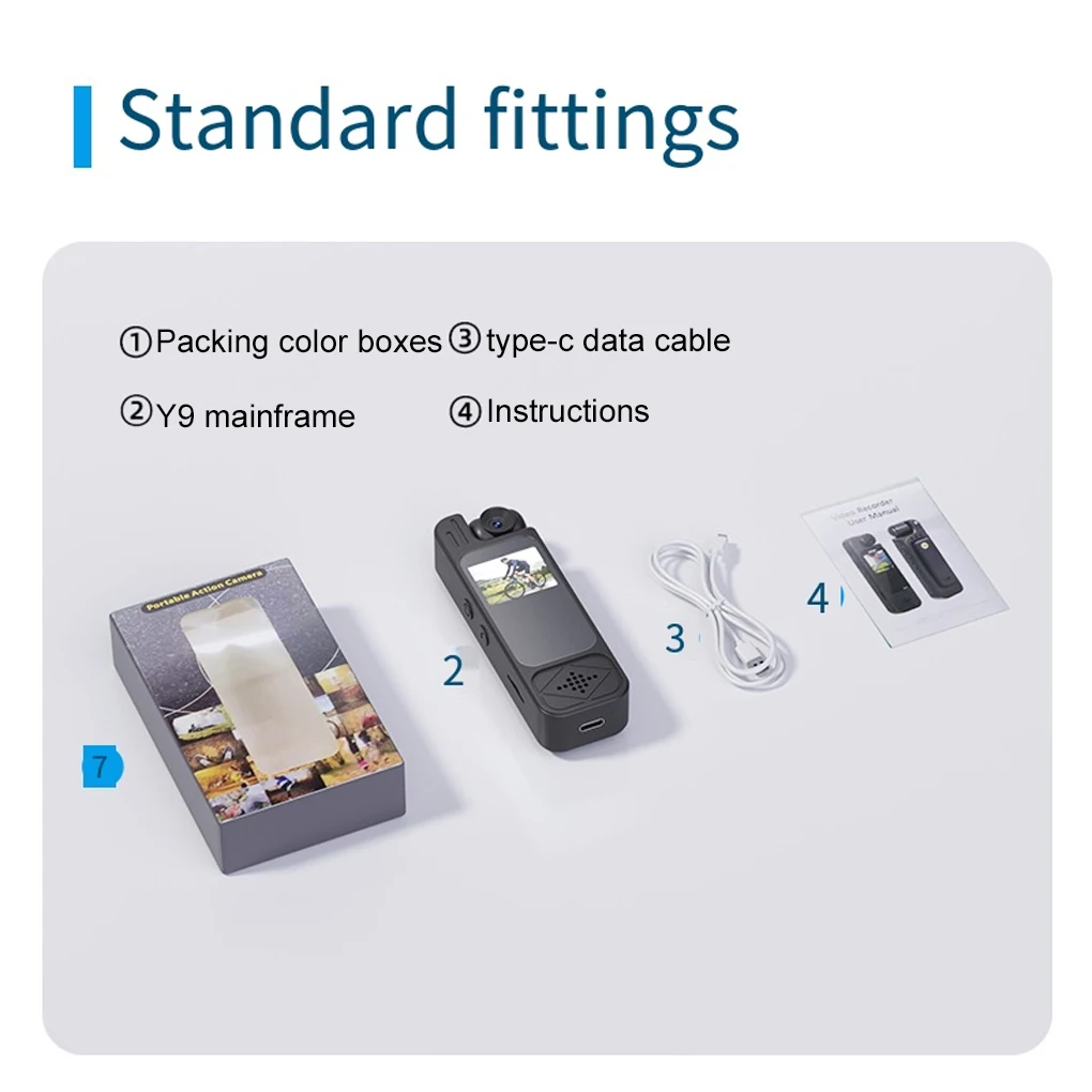 1080P HD Sports Camera Color Display Screen 180 ° Rotatable Infrared Digital Video Recorder Bodycam Driving Recorder Sports DV