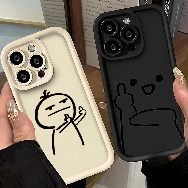 Cartoon Stickman Design Phone Case Cover