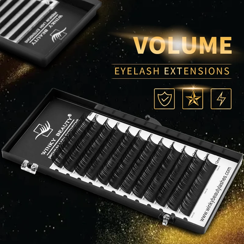 

Winky Beauty Individual Classic Eyelash Extension C/CC/D/DD Curl Lashes Extension Russian Volume Eyelashes Matte Mink Lashes