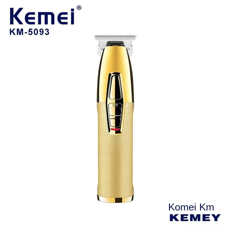 

Kemei Electric Push Shear KM-5093 Metal Body Frosted Anti-slip USB Quick-filled Head Carving Push Shear Hairdresser