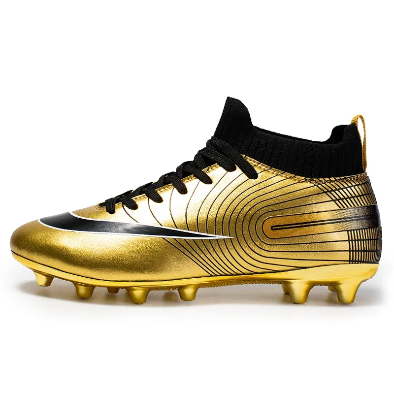 

2023 Professional Unisex Soccer Shoes Long Spikes TF Ankle Football Boots Outdoor Grass Cleats Football Shoes Women