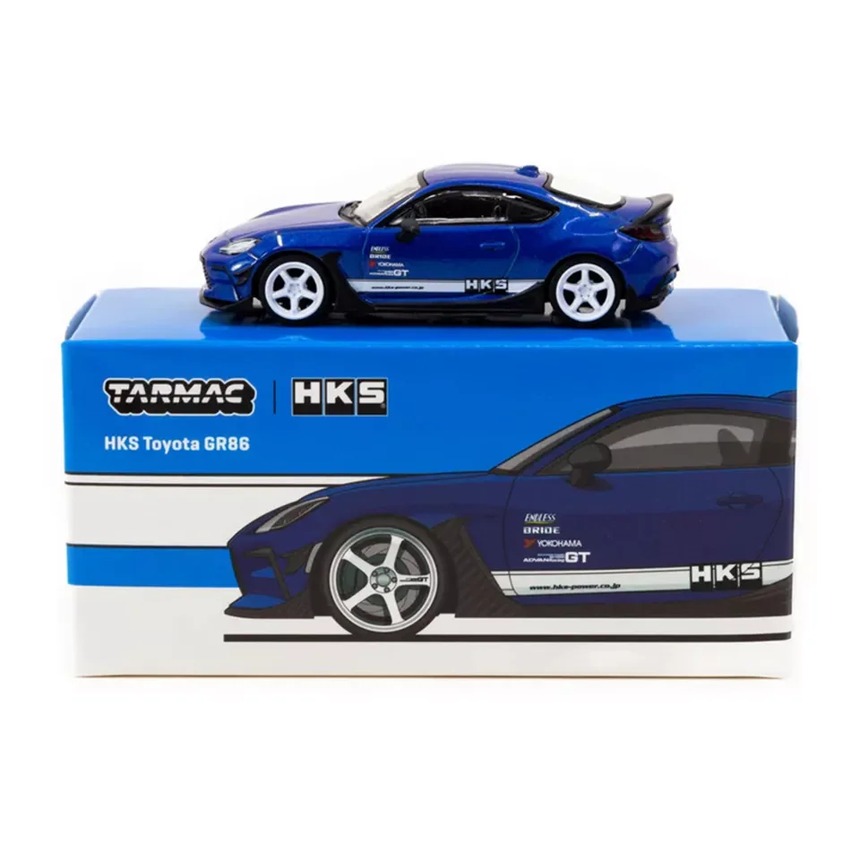

Tarmac Works 1/64 HKS GR86 синяя металлическая литая модель в масштабе коллекция автомобилей ограниченный выпуск хобби игрушки