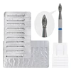 10/7Pcs Diamond Milling Cutter For Manicure Electric Nail Drill Bits Accessory Pedicure Machine Nail File Nails Gel Remover Tool 4