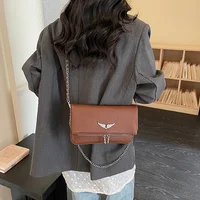 Nouveau sac messager bandoulière à chaîne, style français, classique, tendance et polyvalent, pour femme, modèle 2026, avec wi 1