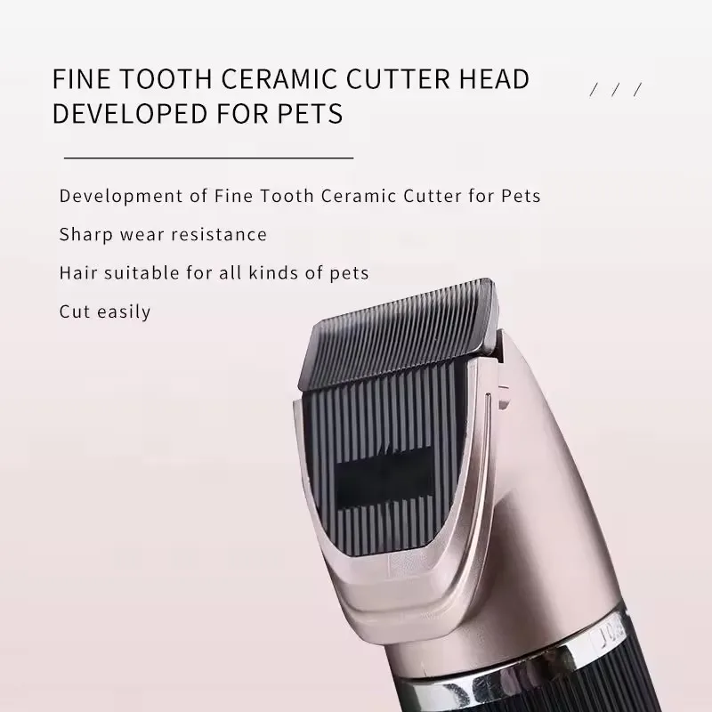 Hair Trimmer Pet Clipper Dog Hair Trimmer Pet Hair Trimmer Dog Clipper Professional Pet Grooming Clipper Kit Dog Hair Trimmer Electric Cat Shaver ceramic blade Rechargeable Animals Haircut Machine