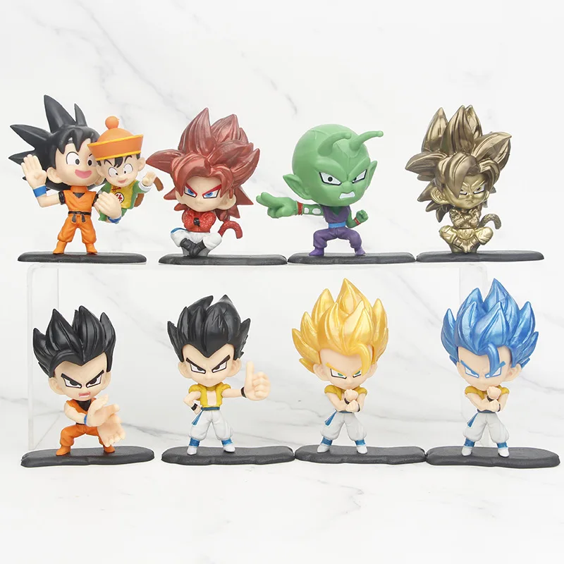 Dragon Ball Super Action Figure para Crianças, Filho Goku Filho, Gohan,  Vegeta, Jiren, Gogeta, Anime Toy, Bonecas Modelo de PVC, Presentes,  Conjunto