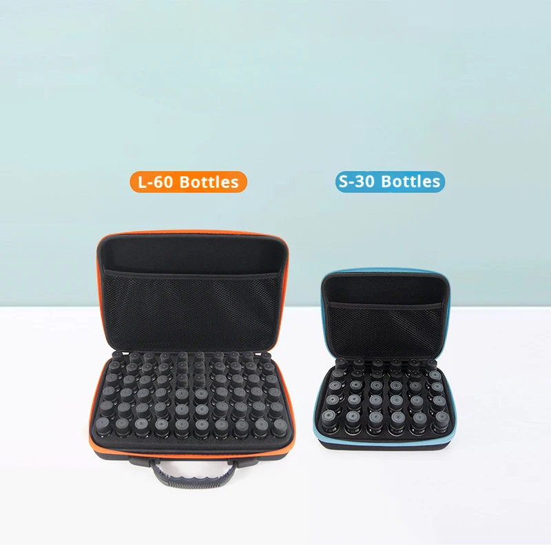 Portable Large Capacity EVA 30/60 Grid 10ml Perfume Essential Oil Bottle Nail Polish Storage Case Bag Travel Box Carrying Holder