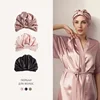 100 Mulberry Silk Hair Bonnet Cap For Women 19 Momme Natural Pure Silk Turban For Sleeping Hat Double Layer Silk Curly Head Wrap 1