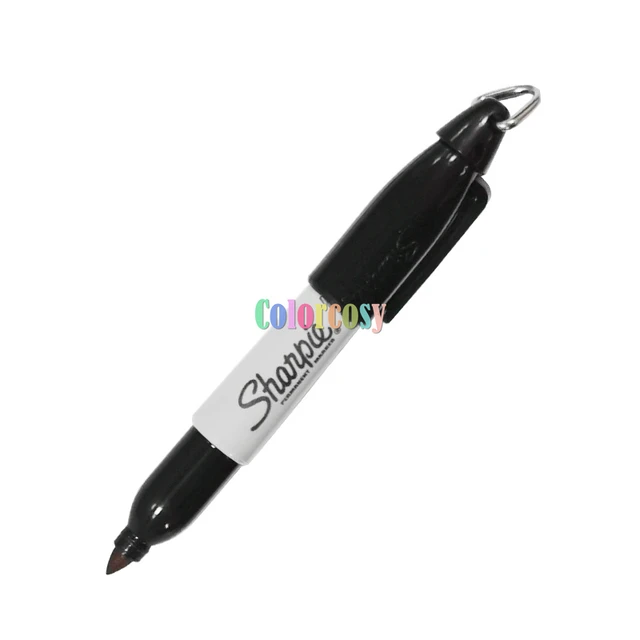 Sharpie Mini Permanent Markers with Cap Clip Keychain, Fine Point 1mm, Ink  Dries Quickly and Resists