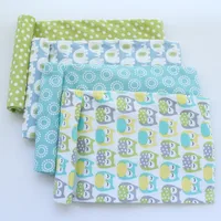 4pcs/pack 100% Cotton Flannel Diapers Supersoft Receiving Baby Blanket Newborn Wrap 76x76cm Baby Bedsheet Print Blanket Swaddle 2