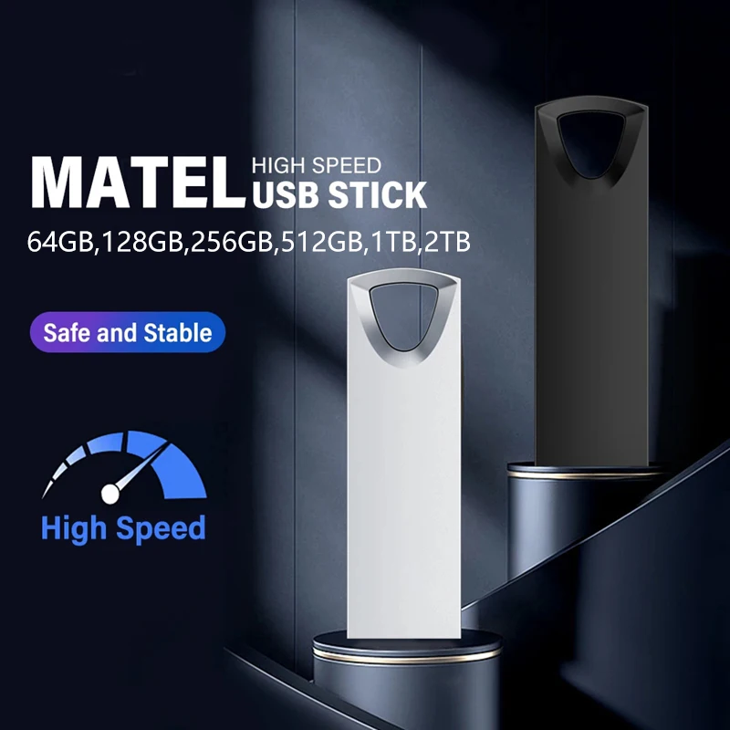 USB 플래시 드라이브 3.0 펜드라이브 64GB 128GB 256GB 512GB USB 메탈 스틱 디스크 고속 무료 키체인 펜드라이브 업무용