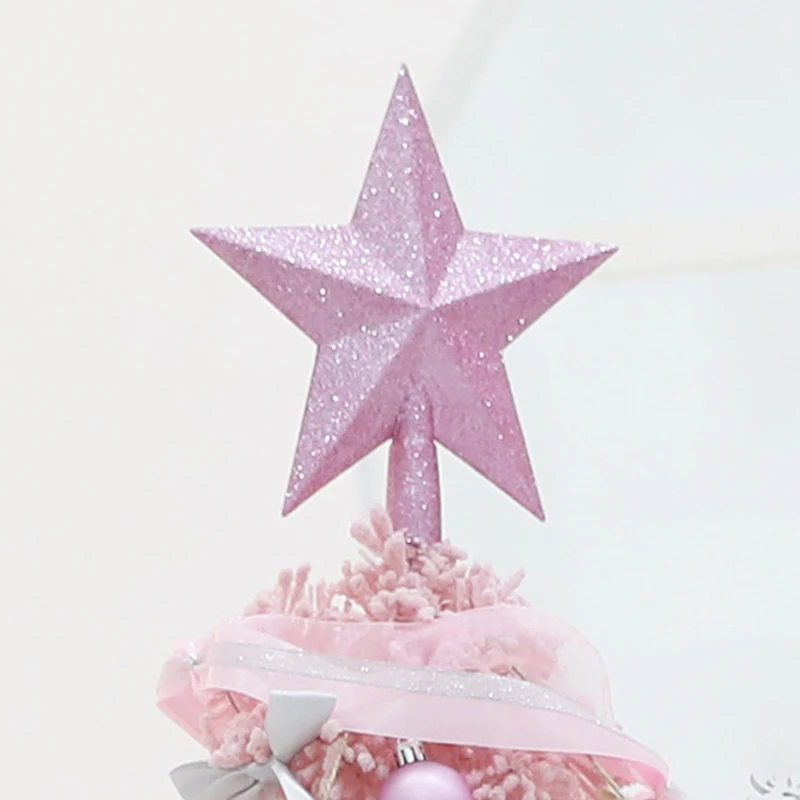 Estrella Hueca Para Árbol De Navidad Con Purpurina - Adorno De Metal Brillante (Blanco, 14/18/20 Cm) - Decoración Navideña