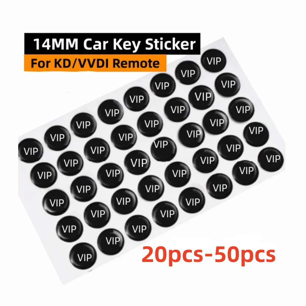 자동차 키 스티커 KD VVDI keydiy kydz 원격 크리스탈 로고 배지 스티커, 피아트 자동차 키 로고 스티커, V1w 용, 20 개, 50 개, 14mm