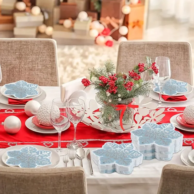 20 Stück Einwegservietten Tischpapierhandtücher Elegante weiße Folie Gold Dot Bedrucktes Gewebe Geburtstagsfeier Hochzeitsserviette Weihnachten – Detail 4