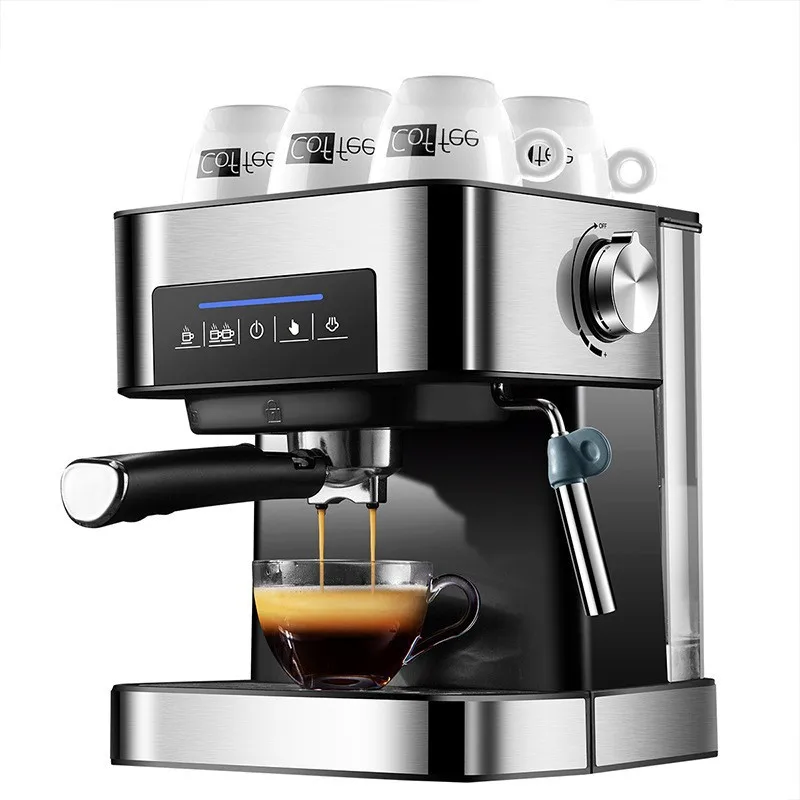 Máquina de café expreso con Espumador de leche, cafetera italiana  automática, capuchino, bomba de espuma de vapor, 20 Bar - AliExpress