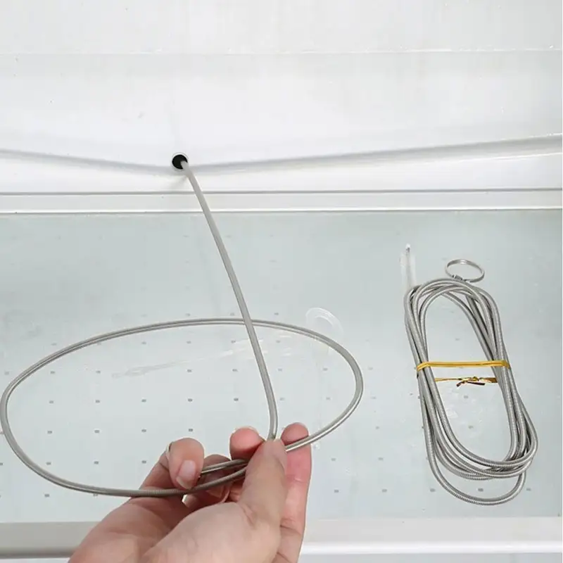 Refrigerator Drain Dredge Cleaning Set Long Flexible Refrigerator Scrub Brush Water Dredging Water Tube Cleaning Tool Coil Brush - Image 3