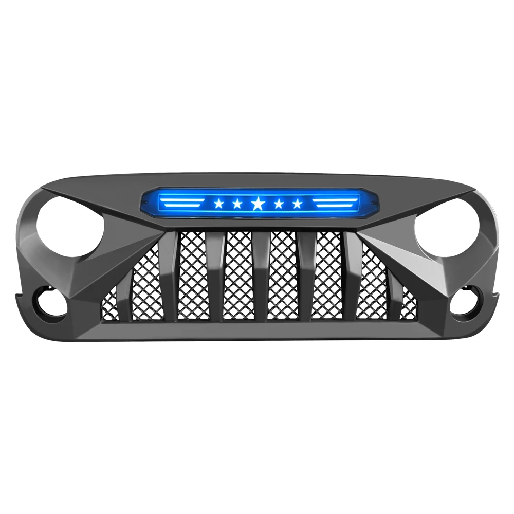 

Off-Road 4x4 Car Parts Paint Grilles For jeep wrangler jk bumper 2007-2018 Matt Black Front GrillLocal stock