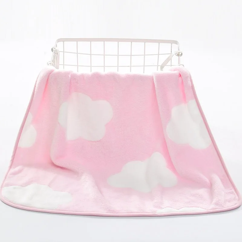 Baby Blanket Baby Boy Girl Swaddle Wrap Infant Stroller Cover Kids Bedding Blanket Baby Blankets Newborn 3D Clouds Print Flannel 3