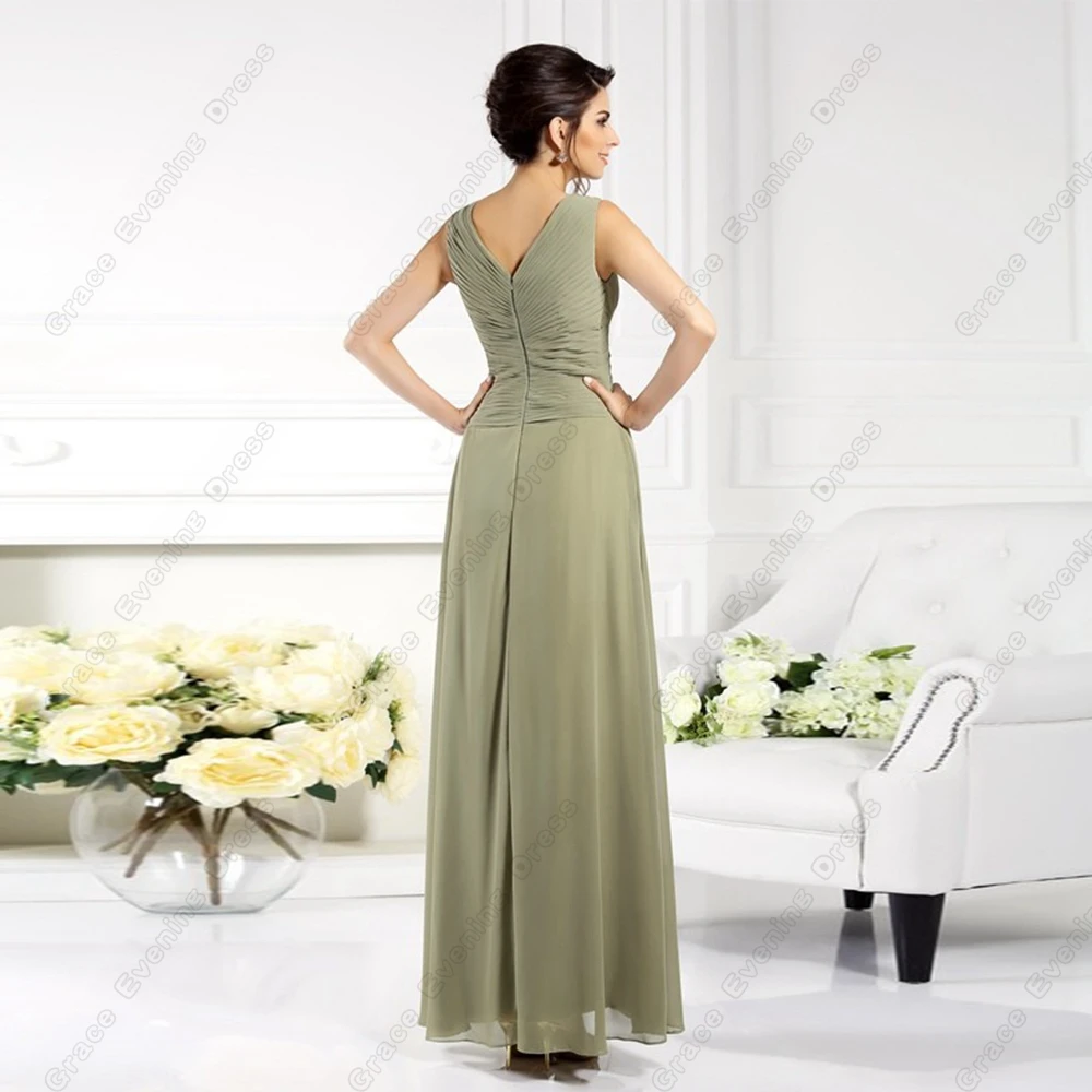 Cap Sleeve Mother of Bride Dresses for Women Beach Chiffon Wedding Party Dresses Sleeveless Robe De Soir&eacute;e Summer