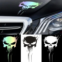Car Skull Sticker Reflective Decal Motorcycle Stickers Car Body Decals Stickers Exterior Decoration Car Styling Stickers 10x15cm